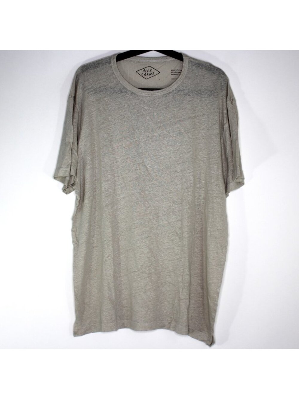 Alex Crane Mens Large European Linen Lightweight T-Shirt O1005